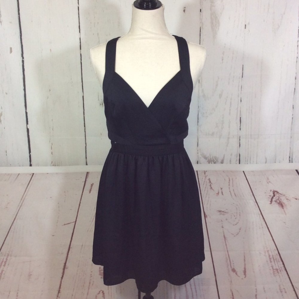 BCBG Generation NWT Little Black Dress Halter Strappy Cut-Out Cocktail Party